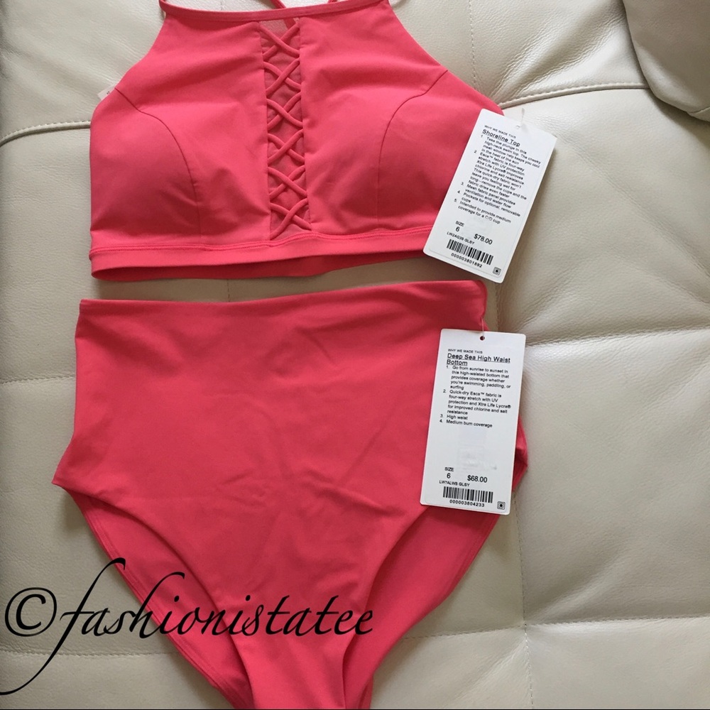 NWT LULULEMON SHORELINE TOP SEA BOTTOM SET BIKINI - Picture 3 of 6
